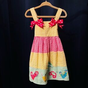 Good Lad Yellow and Pink Tiered Sundress